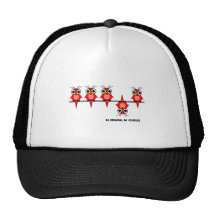 pájaros rojos lindos gorros bordados