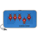 pájaros rojos lindos mini altavoz