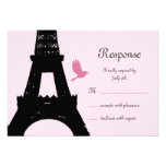 Pájaros RSVP (rosa) del amor Anuncios Personalizados