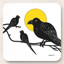 Pájaros Sihlouette Posavasos De Bebidas