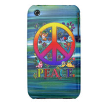 Pájaros y flores retros modernos del texto del sig Case-Mate iPhone 3 coberturas