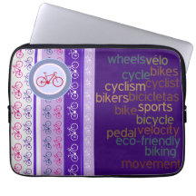 palabras biking y rayas mangas computadora