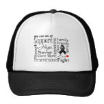 Palabras de apoyo del melanoma gorro de camionero