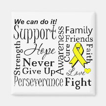 Palabras de apoyo del sarcoma de Ewing Imanes De Nevera