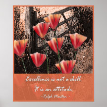Palabras de la actitud positiva - excelencia posters