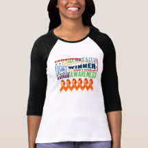 Palabras inspiradas de la conciencia del cáncer de camiseta