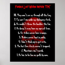 Palabras pasadas famosas antes de TPK Poster