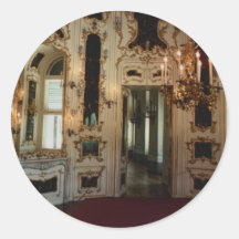 Palacio de Shounbroune, interior, Viena, Austria C Etiquetas Redondas