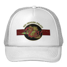 Palacio rojo del dragón gorras de camionero