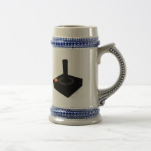 palanca de mando retra de 8 bits del juego tazas de café