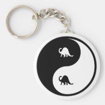 Paleontología de Yin Yang Llaveros Personalizados