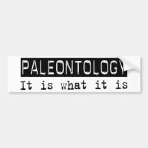 Paleontología es etiqueta de parachoque