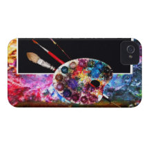 PALETA de COLOR del ARTISTA, negra Case-Mate iPhone 4 Funda