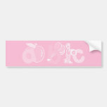 Palidezca - el logotipo rosado del alfabeto de ABC Pegatina De Parachoque