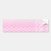 Palidezca - el modelo de las casillas blancas rosa pegatina de parachoque