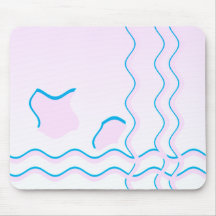Palidezca - el modelo de ondas rosado y azul claro alfombrilla de ratón