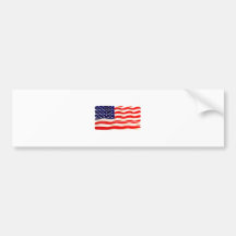 Palillo Folkart del Popsicle de la bandera america Etiqueta De Parachoque