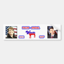 Palin - Jindal 2012 Etiqueta De Parachoque