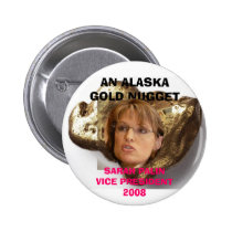 palin una pepita de oro de Alaska botones