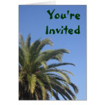 Palmera de la invitación del fiesta felicitaciones