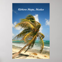 Palmera en el maya de Riviera, poster de México