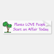 ¡palmera, gente del AMOR de las plantas! Comience  Etiqueta De Parachoque
