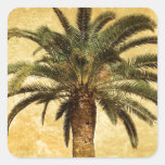 Palmera tropical del vintage pegatina