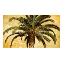 Palmera tropical del vintage tarjetas de visita