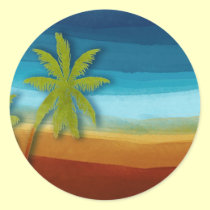 Palmera tropical pegatinas