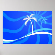 Palmeras azules posters