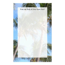 Palmeras contra el cielo azul  papeleria