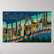 Palo Alto, California - escenas grandes de la letr Posters