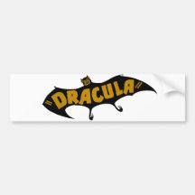 Palo de vampiro de Drácula Etiqueta De Parachoque