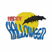 Palo del feliz Halloween y camisetas bordadas luna