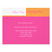 Palo hebreo judío anaranjado rosado Mitzvah RSVP Anuncios Personalizados