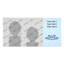 Palo lindo azul tarjeta con foto personalizada