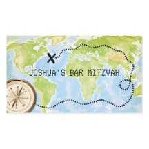 Palo Mitzvah Placecard de la barra del viaje del m Tarjeta De Negocio