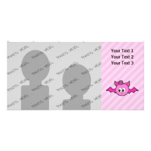 Palo rosado lindo tarjeta fotografica personalizada