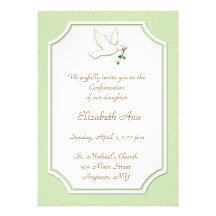 Paloma cristiana, invitación verde