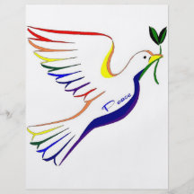 Paloma del arco iris tarjeton