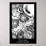 Paloma en la noche poster de 11 x 17 pulgadas