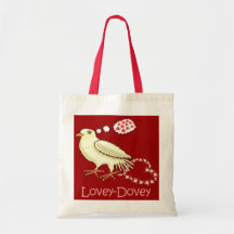 Paloma Preciosa-Dovey divertida del el día de San  Bolsa De Mano
