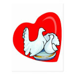 Palomas del amor tarjetas postales