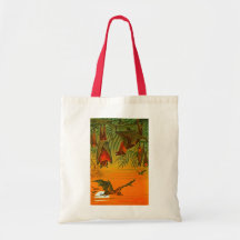 Palos en la puesta del sol bolsas de mano