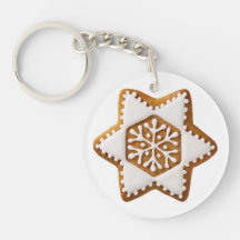 Pan de jengibre del navidad de la forma de la estr llaveros