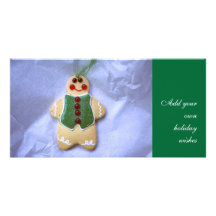 Pan de jengibre que cocina el ornamento Photocard Tarjetas Fotográficas