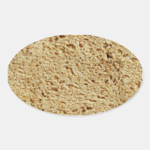 Pan entero del grano calcomania oval personalizadas
