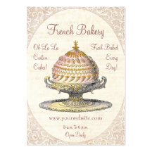 Panadería del francés del vintage del Victorian de Plantillas De Tarjetas Personales