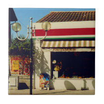 Panadería francesa del pueblo azulejos