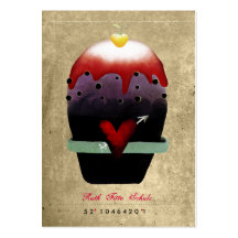 Panadería que hiela tarjetas de visita del corazón